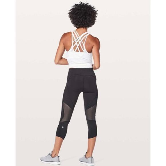 Lululemon On Pace Crop Leggings‎ Black Size 4 - Picture 2 of 10